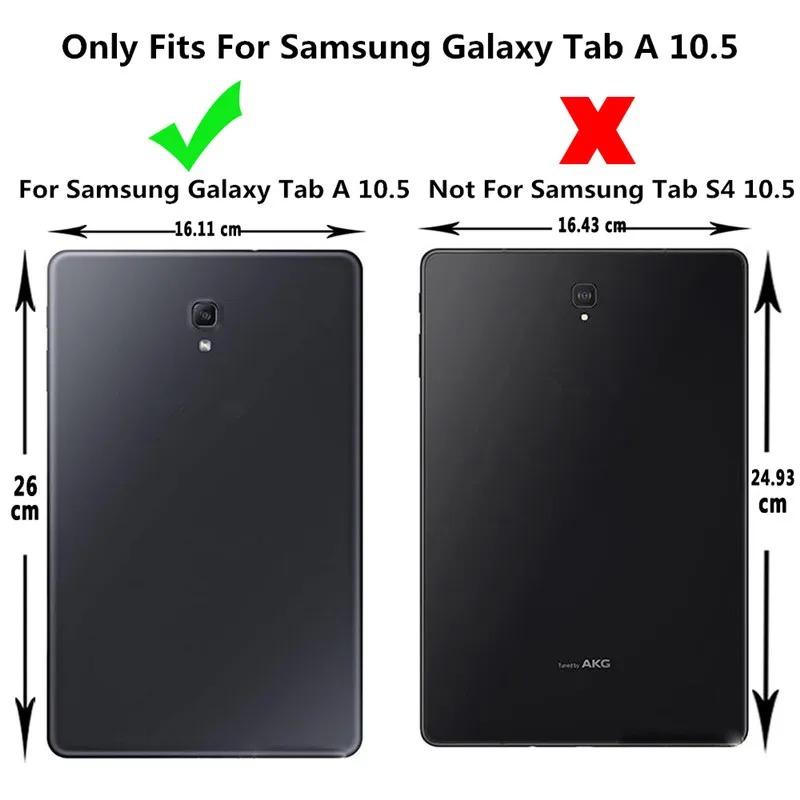 עבור Samsung Galaxy Tab A 10.5 כיסוי SM-T590 SM-T595 כיסוי קשיח מPU עור מגנטי עם תלת-קיפול וסטנד עבור Galaxy Tab A 10.5 כיסוי