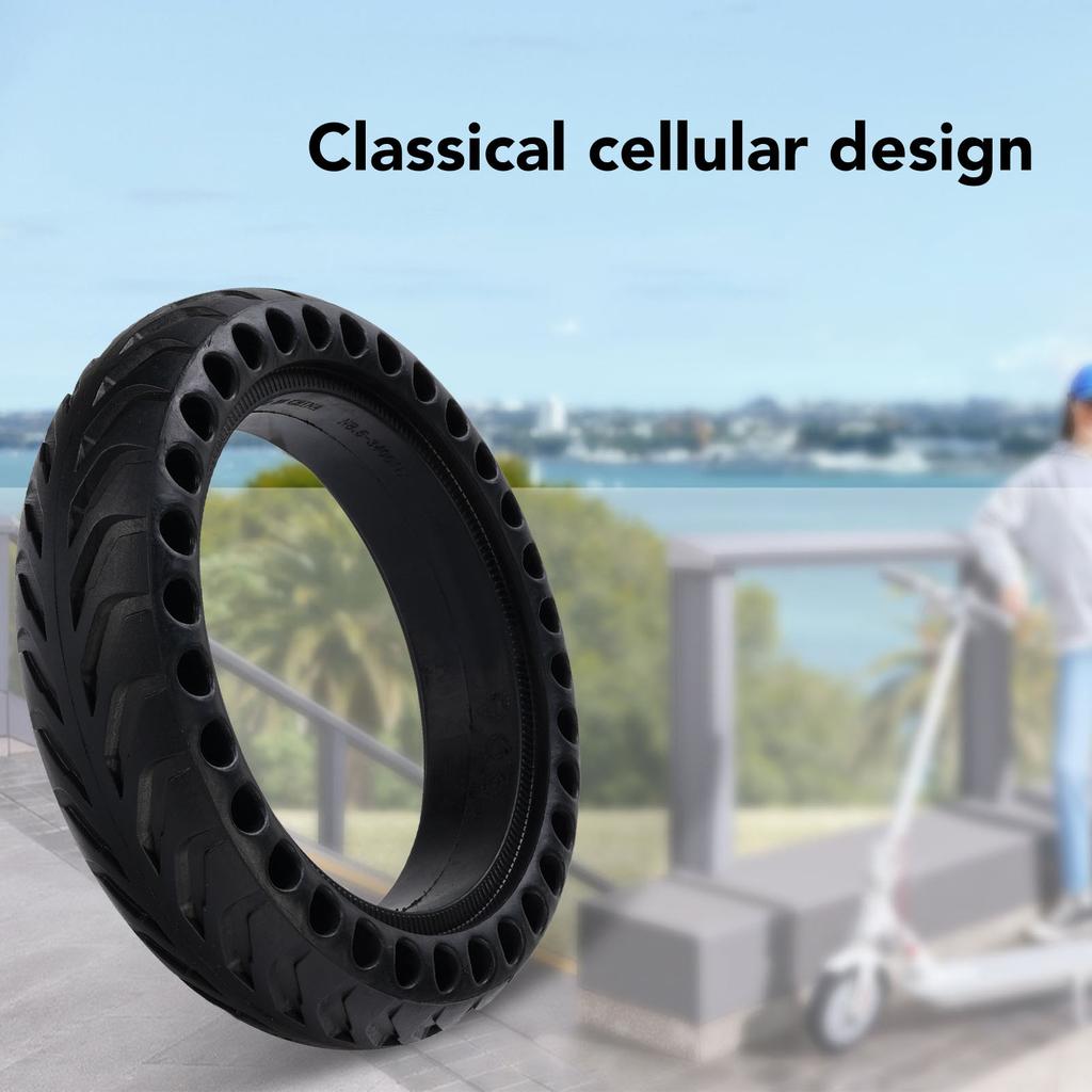 Electric Scooter Solid Tire 8.5in Cellular Anti Puncture Shock Absorbing Rubber Wheel Replacement for M365 Pro Pro2 1S