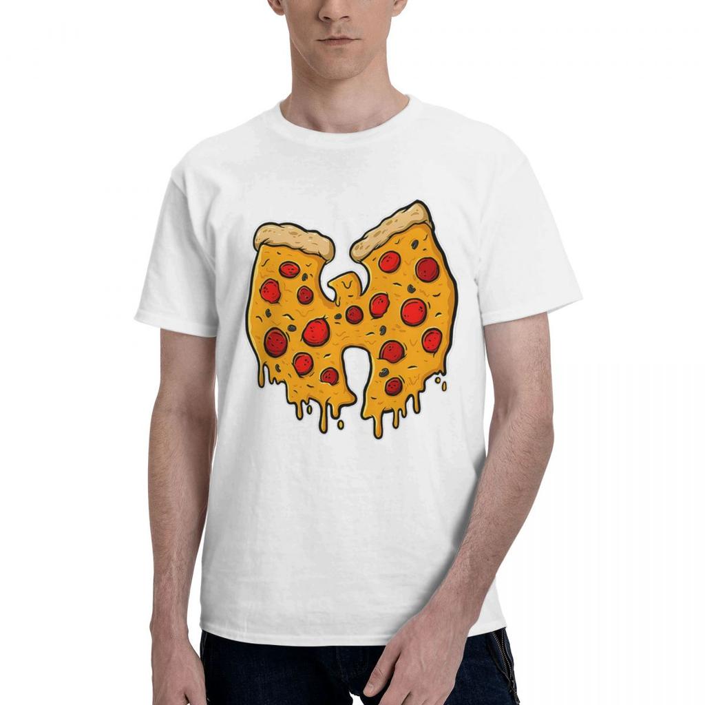 Wu Clan Tangs Pizza 100 Cotton Casual Breathable Confortable Men Top Mens TShirts Mens Gifts