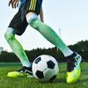 Fashion Graffiti Pink Men's Soccer Shoes Professional Training Women Sports Shoes Comfortable High Top Tf/Fg Football Boots Men