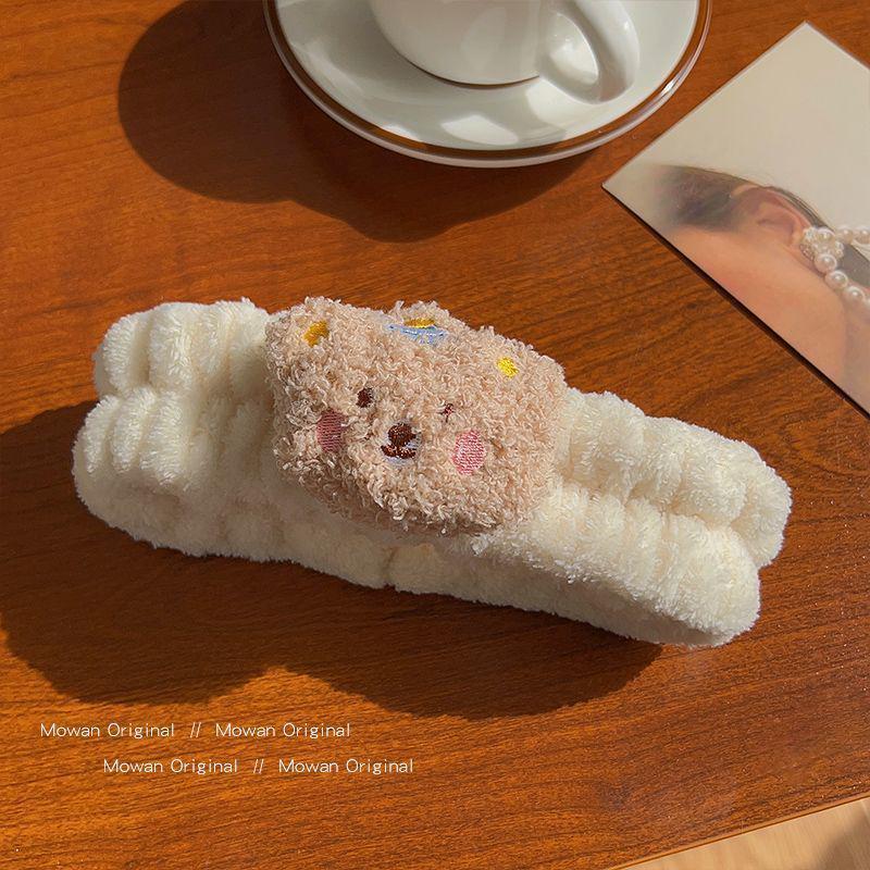 Trendy Cute Bear Toast Headband for Women - Cartoon Style Flyaway Hair Accessory