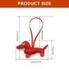 Fashion Keyholders Sausage Dog Keychain Chocolate Keyrings Creative Bag Charm PU Keychain Braided Rope Bag Pendant