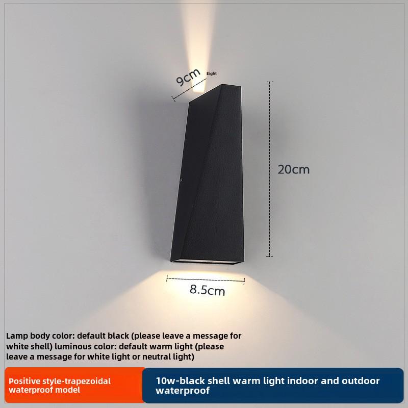 LED Outdoor Four-Leaf Clover Wall Light - Up and Down Beam Decoration for Garden and Exterior Walls.