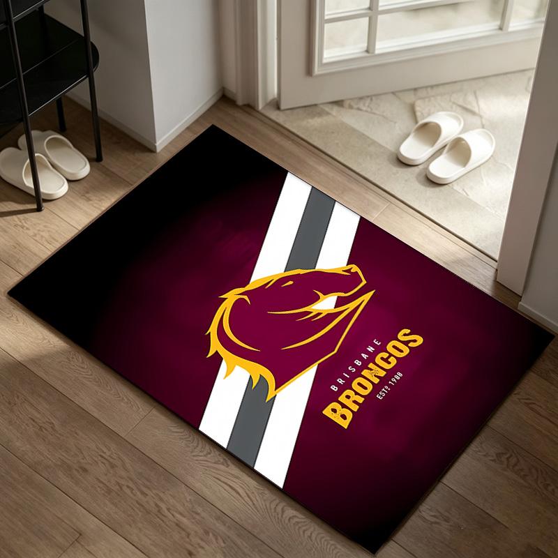 Brisbane Broncos A rug suitable for office chair areas living rooms and computer desks perfect for home offices and an ideal holiday gift