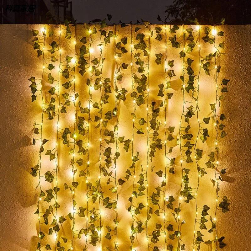 Solar Outdoor Lights Festoon Sunflower Maple Leaves LED Light String Wedding Garden Holiday Balcony Decoration Solar Garland