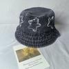 New Five Pointed Star Patch Denim Fisherman Hat For Women, Sweet Retro Street Versatile Bucket Hat