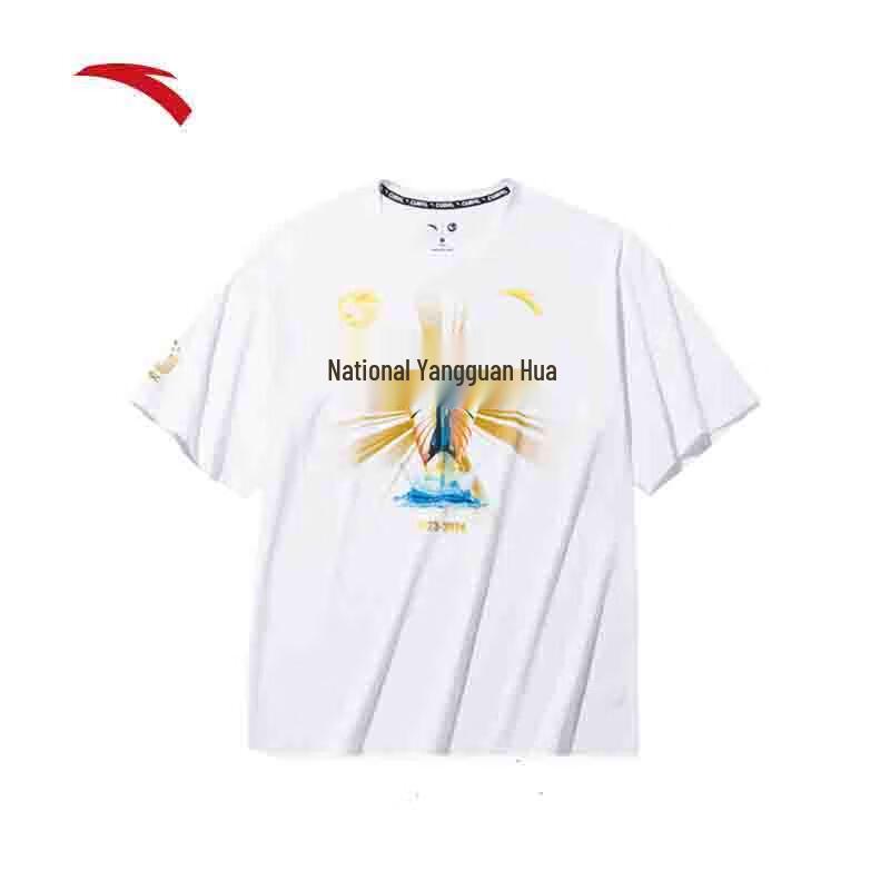 Anta CUBAL Championship Commemorative Men s Short Sleeve T-Shirt L