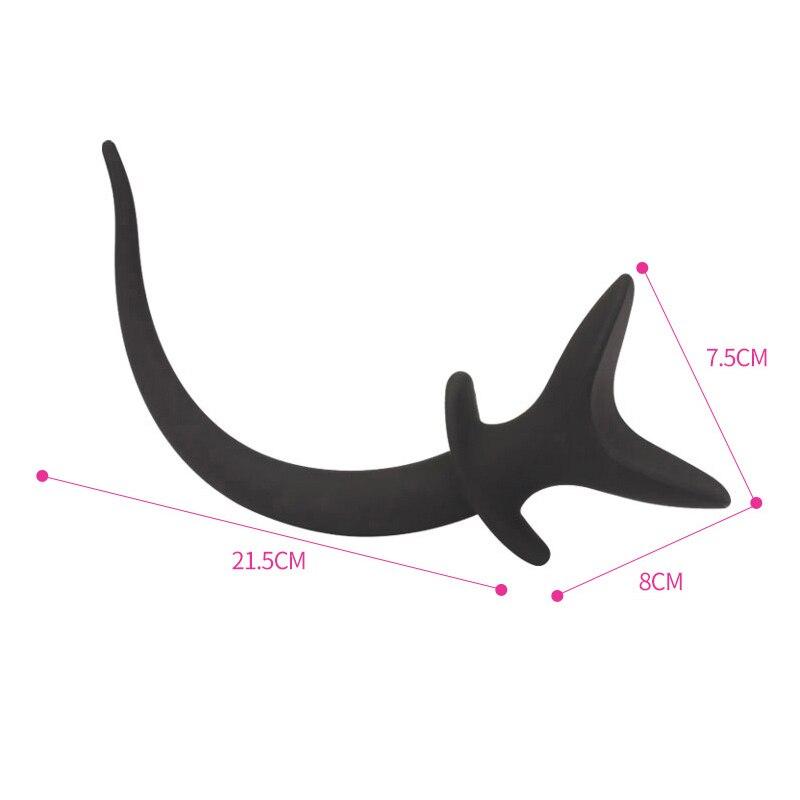 Tapón anal de silicona para la cola, masturbador para masaje de próstata, juguete sexual para adultos, fisting, esclavo gay, consolador grande