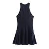 Fashion Y2K Pleated Mini Dress For Women 2025 New Elegant Sleeveless O-neck Chic Evening Short Dress Female Club Party Vestidos