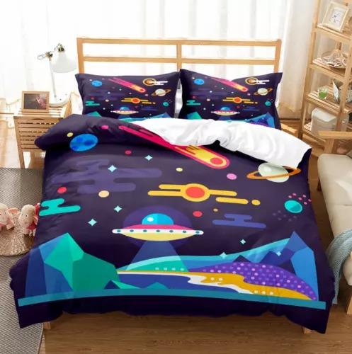 Ufo Duvet Cover Set Bed Decoration First Choice Gift Suitable For Children Boys Girls And Adults Soft Comfortable Breathable