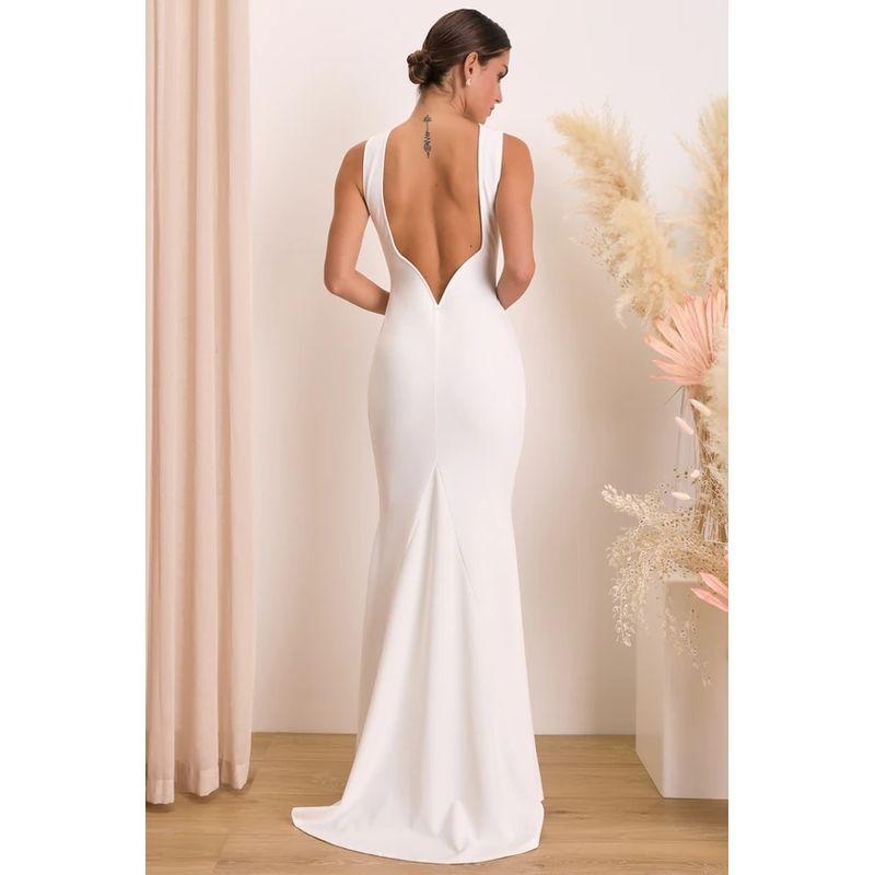 

Белое вечернее платье «Русалка» высокого класса, доступная роскошь для светской львицы White S