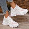Damen Mode Plateau-Sneaker Lässige Sportliche Höhensteigernde Schuhe Atmungsaktives Mesh Rutschfeste Lauf- und Outdoor-Wanderschuhe