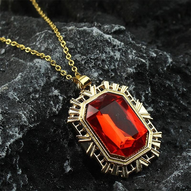 Sandman Same The Ruby Necklace Square Pendant Cos Props Birthday Christmas Gift