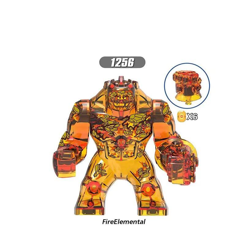 

1PC Minifigure Building Blocks, Humanoid Superheroes Anime Figures Four Elements Terroir Water, Fire, Green Giant Toys, Children s Gifts