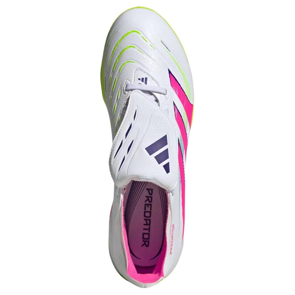 Adidas Predator League Comfortable Versatile Non-Slip Durable Soccer Shoes Unisex Soccer Shoes White Pink JS0385
