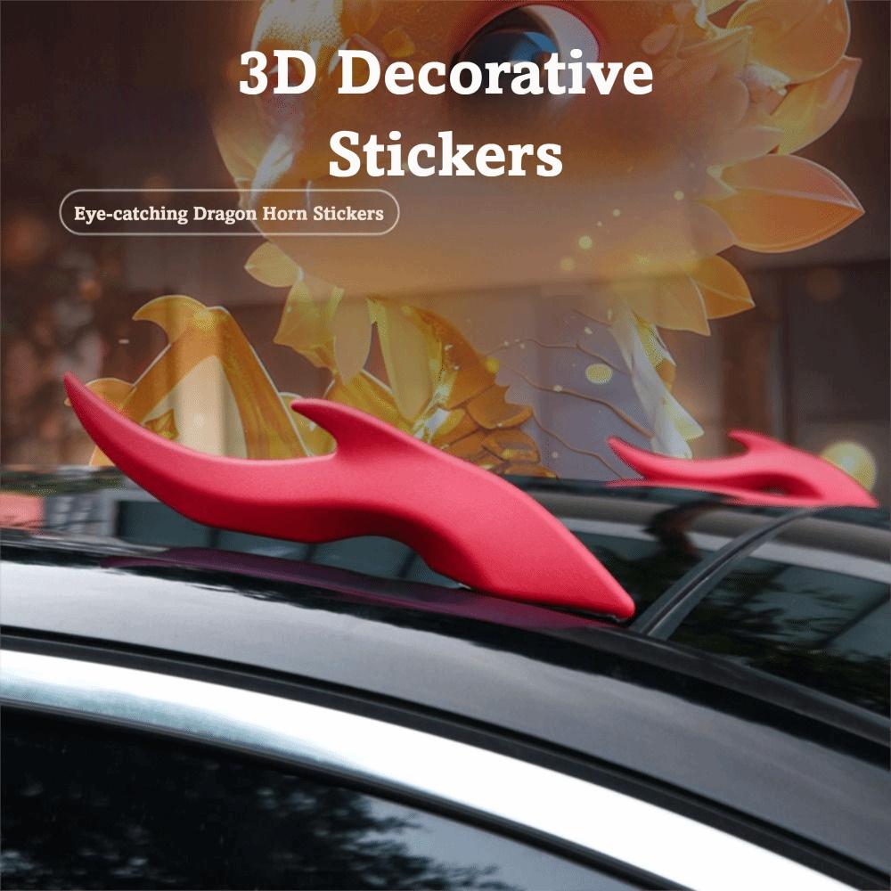 Self-Adhesive Dragon Horn Sticker Universal Fit Self-Adhesive Decoration  SUV Accessories