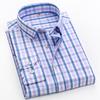 Autumn Plaid Casual Long Sleeve Shirt Men's Simple Classic Business Office Formal Shirts Fashion Soft Breathable Party Dress