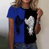 Fashion Wings 3D Print T-Shirts Women Summer O-Neck Short Sleeve T Shirt Harajuku Tops Y2k Casual Oversized Tees Female Clothing