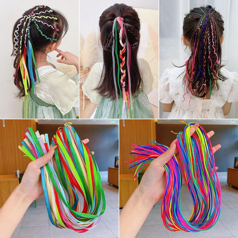 90Cm Mix Colorful 16-30Pcs Hair Braids Rope Strands For African Braids Girls Diy Ponytail Braids Women Styling Hair Accessories