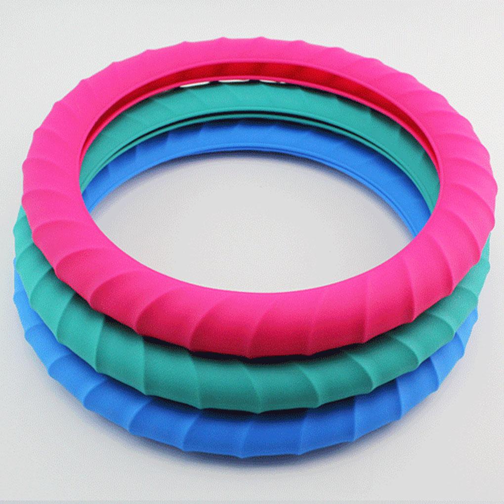 36-40cm Funda Universal de Silicona para Volante de Coche Elástica Tipo Guante Textura Suave Multicolor Auto Decore Fundas Accesorios