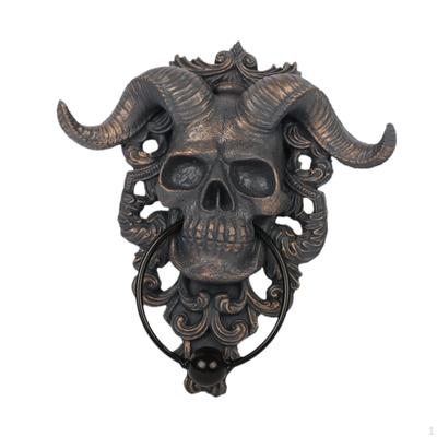 Sheep Head Statue, Headed Wall Hanging Ornament, Mount Door Knocker for Office,