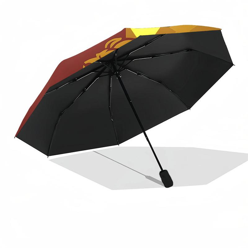 Löwen-Emblem Automatisches Öffnen und Schließen, 8-Rippen-Struktur Tragbarer Regenschirm, Geeignet für Männer und Frauen zu allen Jahreszeiten Perfektes Geschenk für Ho