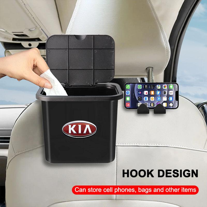 Car Hanging Trash Bin Seat Back Storage Box Phone Holder Hook For KIA Sportage Ceed Rio 3 Picanto Proceed Gt Stinger 4 K7