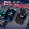 Wireless FM Transmitter Car Adapter with Fast Charging & Voice Activation for Convenient Use Seamless Music Safe Driving