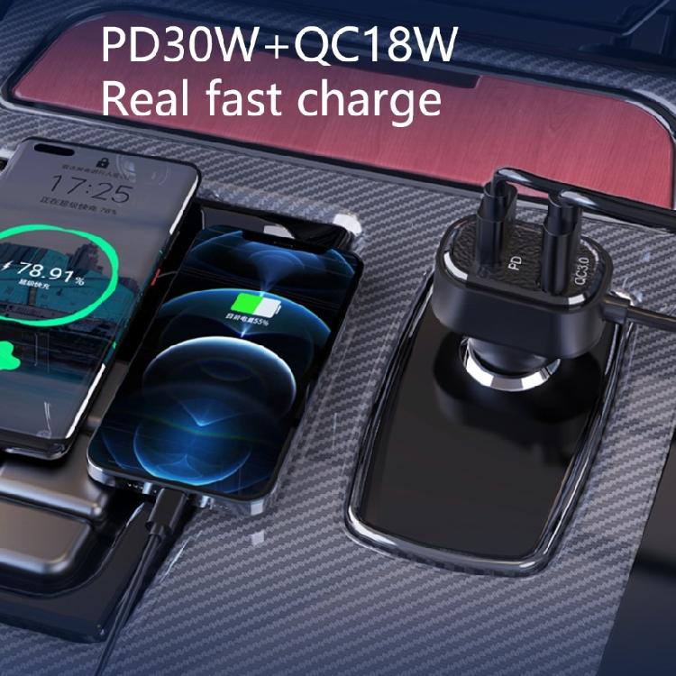 Wireless FM Transmitter Car Adapter with Fast Charging & Voice Activation for Convenient Use Seamless Music Safe Driving