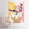 SSuper Sonico Anime Tapestry  Bohemian Hippie Style Wall Hanging Kawaii Decor for Dorm  Bedroom