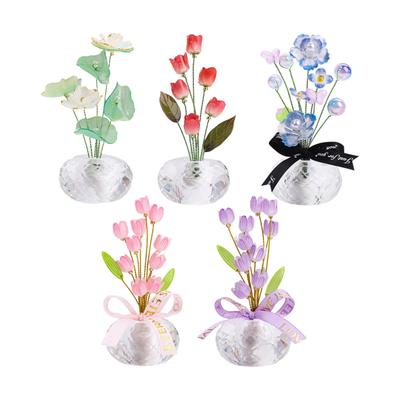Car Dashboard Flower Decor Housewarming Gift Automotive Desktop Statue for Women Girl SUV Sedan Truck Bedroom Home Indoor