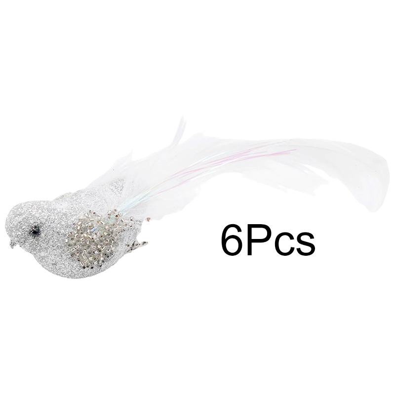 

6 шт. креативная стильная искусственная птица садовое украшение рождественский декор подвесной кулон