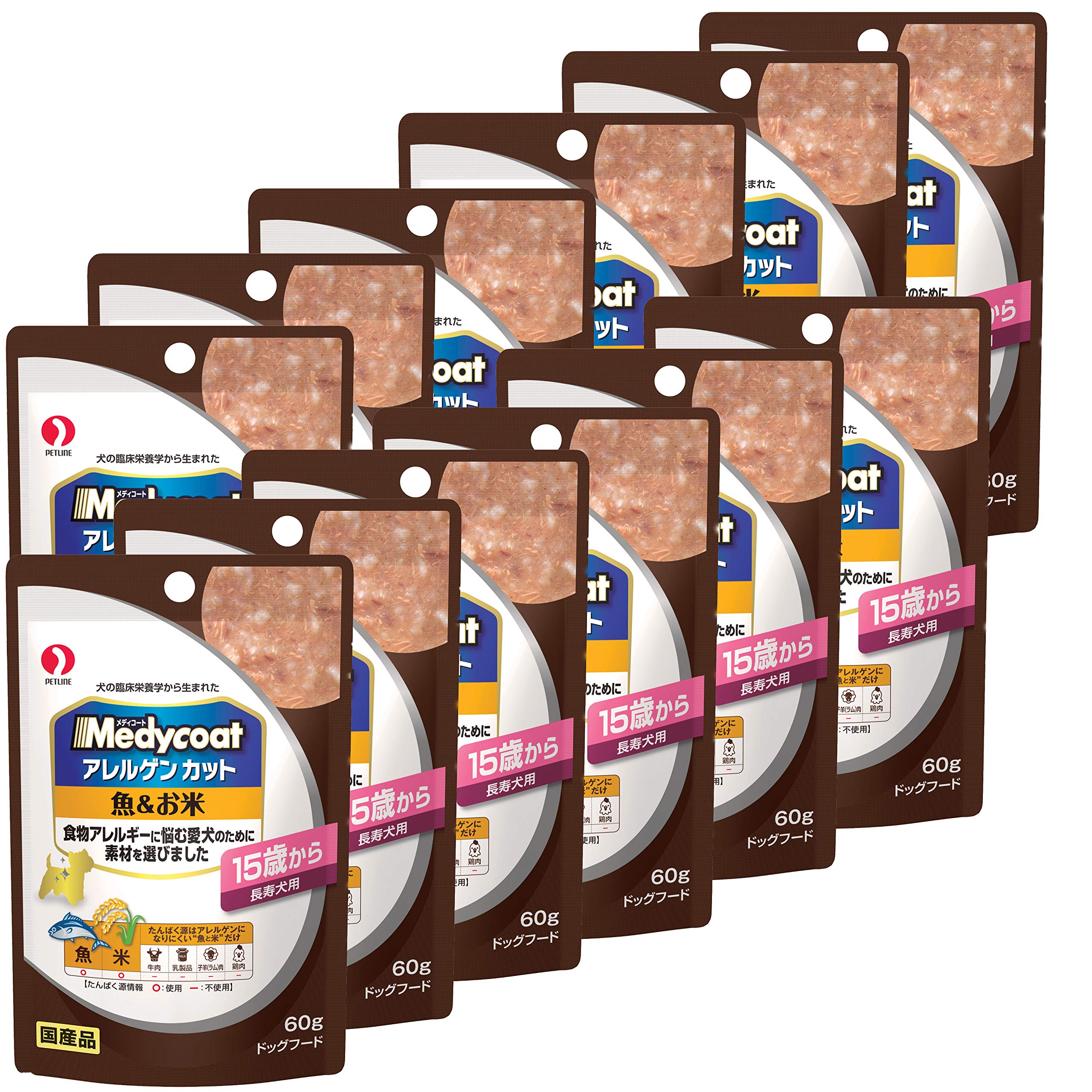 

Корм для собак Medicoat Allergen Cut Pouch для собак Longevity от 15 лет с рыбой и рисом 60 г и (х 12) (Оптовая закупка)