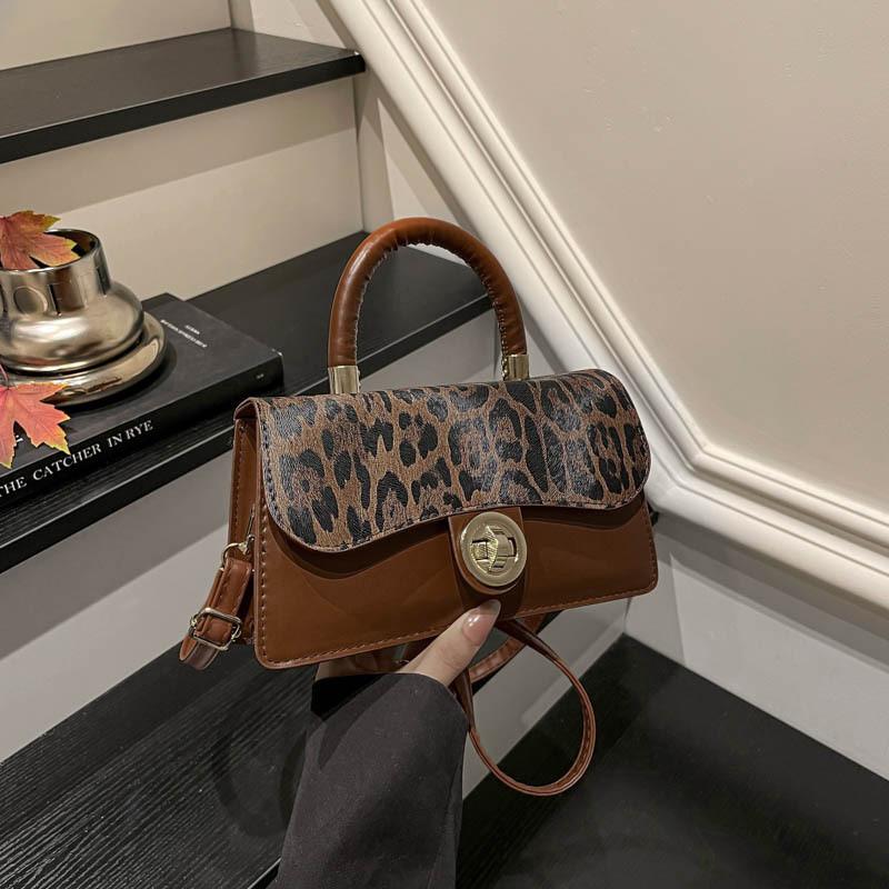Pu Small Square Bag With Top Flap For Daily Casual Street Style Women