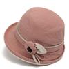 Spring and summer ladies season ramie bucket hat flower crimped basin hat foldable sun visor