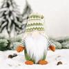 Knitted Green Gnome Doll Figurine Christmas Faceless Doll Ornament Xmas Gift New Year Decoration For Home Office Children's Gift