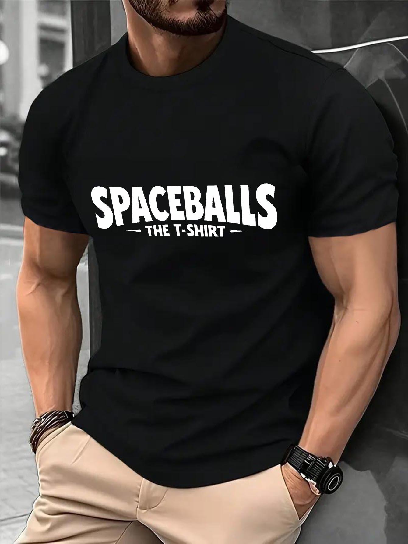 Graphic T-shirt - SPACEBALLS THE -1-Shirt - Lightweight Breathable Cotton Blend Tee - Regular Fit Stretch Shirt for Gym XXXL