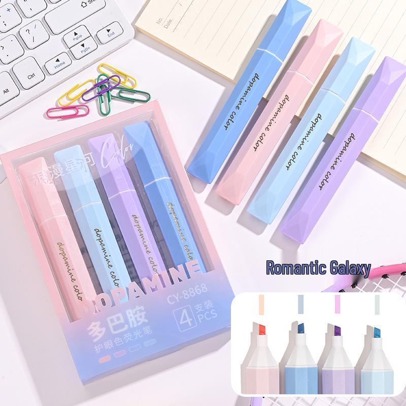 Dopamine High-Capacity Soft-Tip Highlighters: Vibrant, Large-Capacity Pens for Students and Journals.