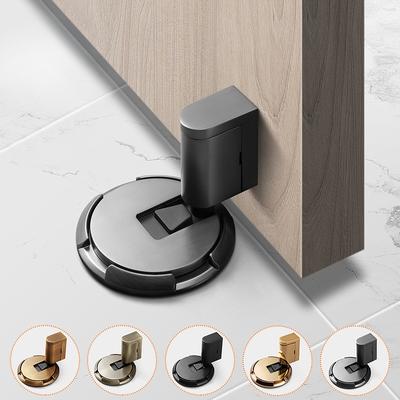 Heavy Duty Magnetic Door Stopper Mechanical Door Stop Adjustable Door Holder Non-punch Sticker Furniture Door Hardware