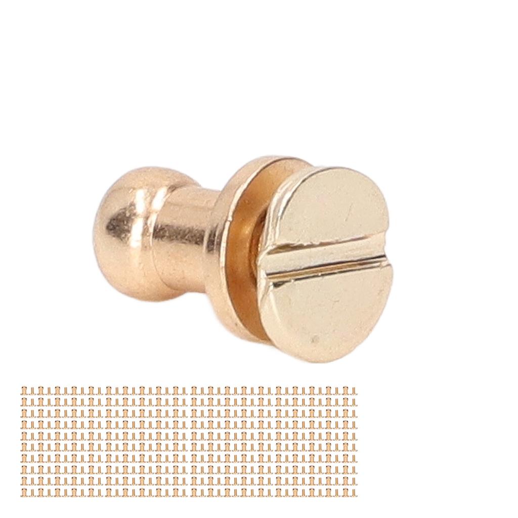 200 Sets Chicago Screws Round Head Rivets 7x5mm   Handcraft Pure Copper Round Head Rivets Leather Rivets for Handbag