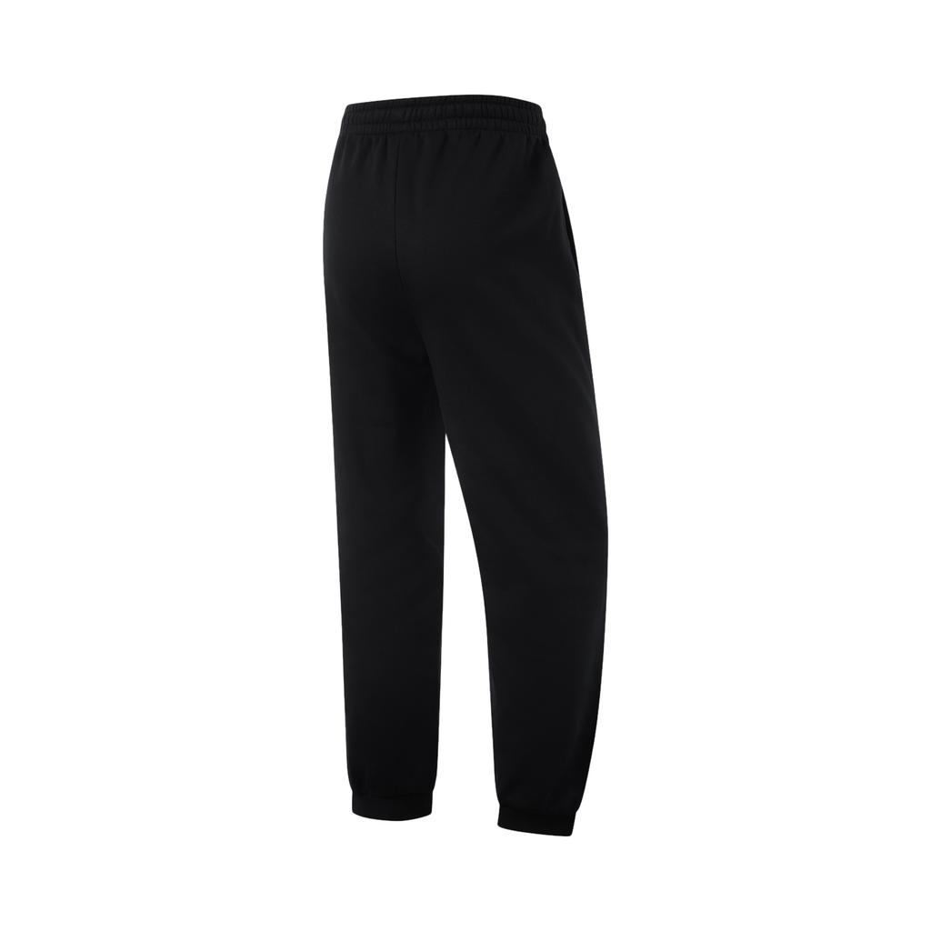 Li Ning Fitness Series Fleece Lined Warm Jogger Pants Women Bottoms Black AKLUC58-2