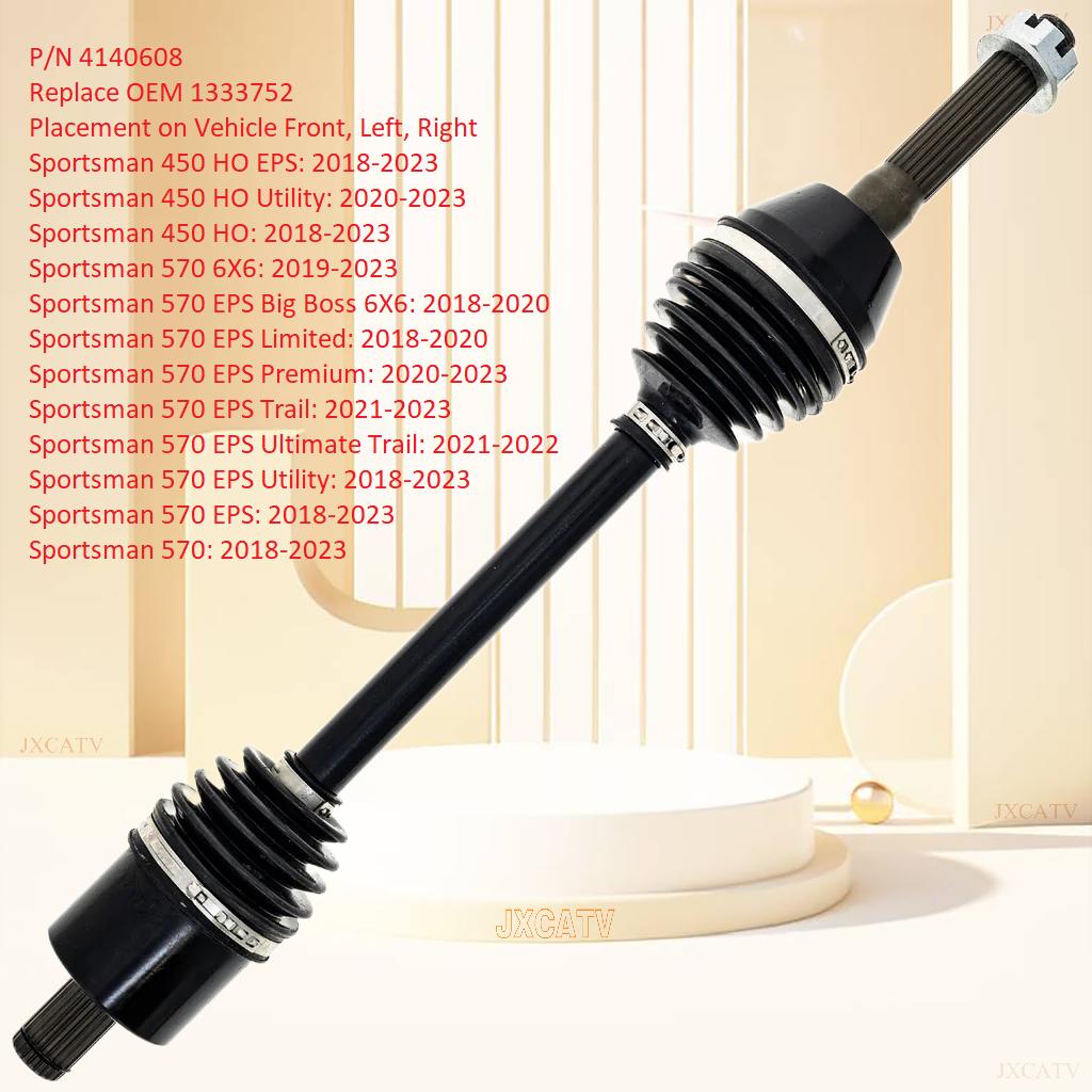 Drive Shaft CV Axle For Polaris SPORTSMAN 450 HO EPS UTL 2018- 1333752 1337130 1334438 1333677 1333275