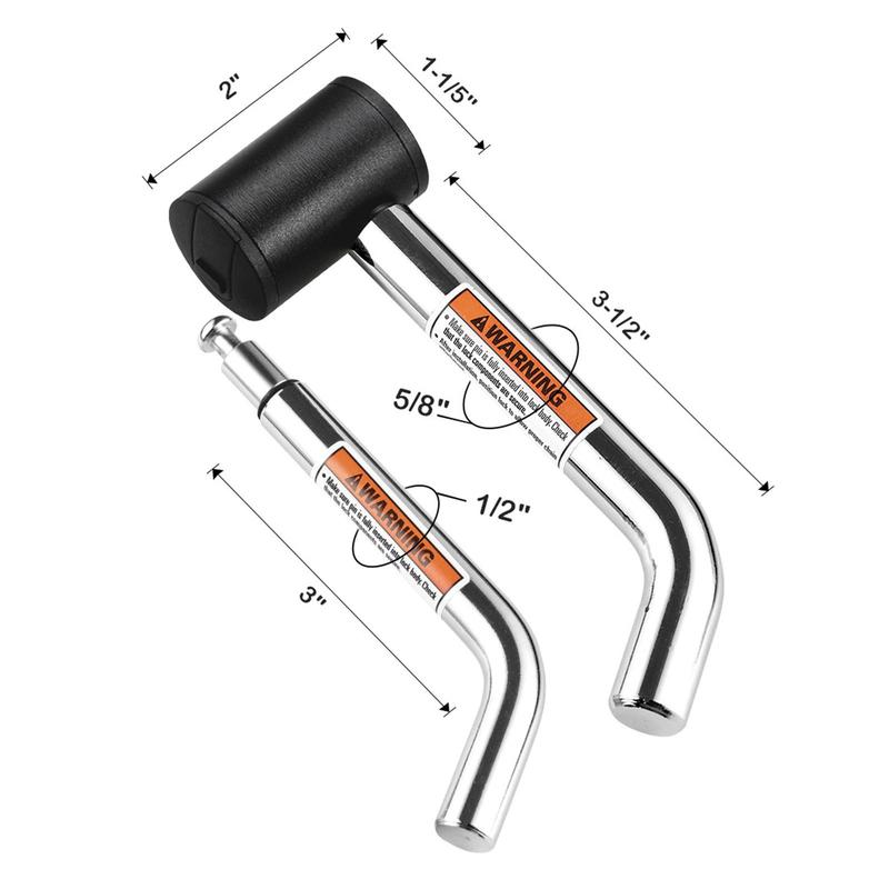 Heavy Duty Trailer Hitch Lock 12mm 16mm Pin Security Lock for Universal Towing Hitch and Trailer Coupling Protection