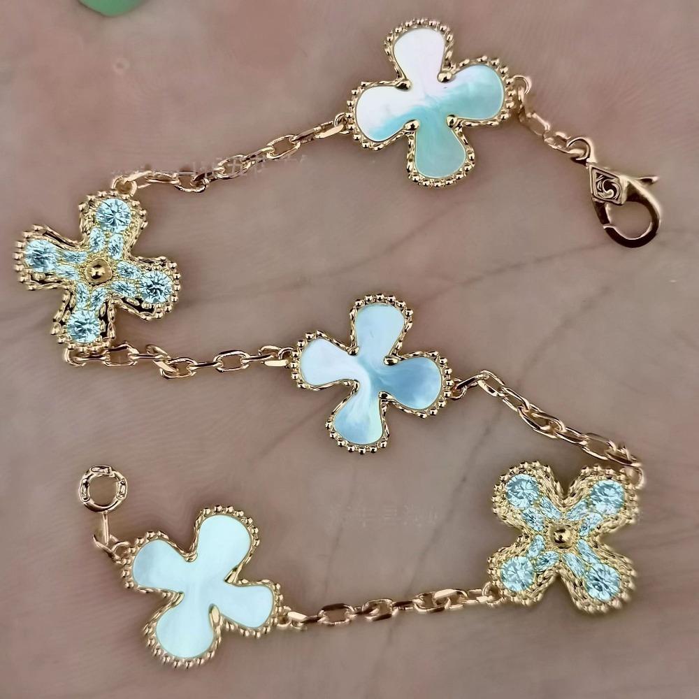 High Version Four-leaf Clover Bracelet Female Mother-of-pearl Agate Five-flower Ladies Bracelet