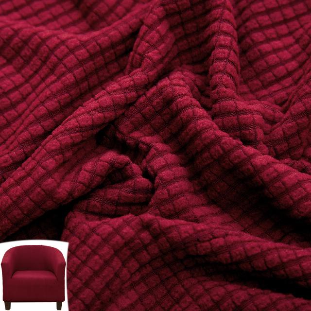 Jacquard Sofa Cover Soft Stretch Polar Fleece Single Seater Club Couch Slipcovers Elastic Armchair Covers Furniture Protector