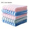 Super Absorbent Coral Fleece Kitchen Cleaning Rags with Scouring Pad - Available In Random Colors, 1, 5, or 10 Pieces