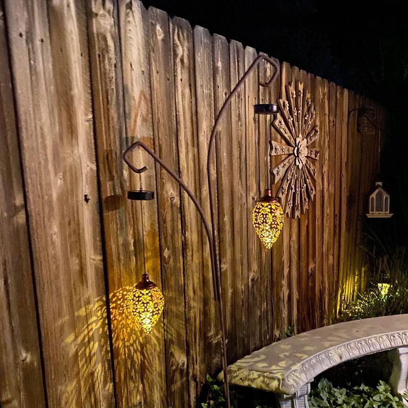 3PCS Per Set Water Drop Shaped Outdoor Solar Projection Light Waterproof Outdoor Light for Garden Patio Lawn Pathway Yard Christmas Decor