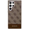 Guess Guhcs24Lg4Glbr S24 Ultra S928 Brązowy/Brown Hardcase 4G Stripe Collection