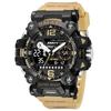 SMAEL Men Watches 50m Waterproof Sports Watch Military Man Sports Watch Digital 8072 Dual Display Watch  Quartz  Led Digital