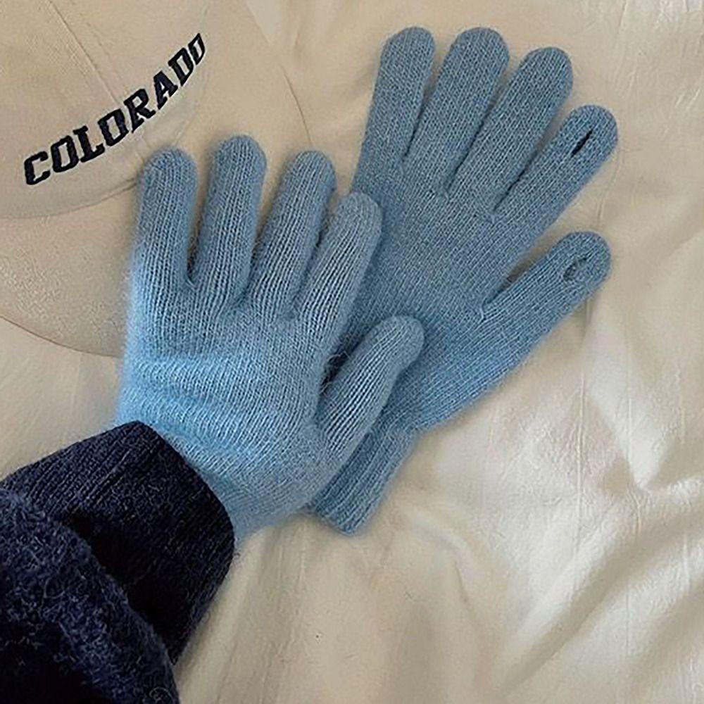 Bonbonfarbene Strickhandschuhe Touchscreen-Fingerhandschuhe Für Frau Mädchen Jungfrau